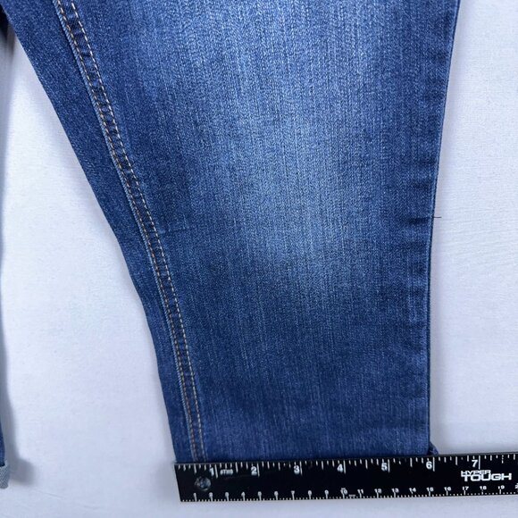 1882 Denim Capri Jeans Womens Size 6 Mid Rise Medium Wash Rolled Cuff Hem Blue - Picture 10 of 12